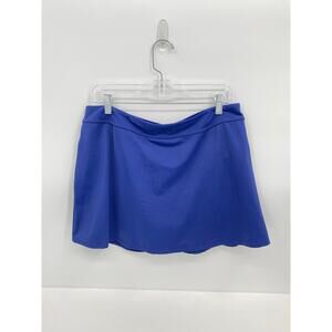 QVC Swim Skirt with Brief Medium Blue Lined Women's US 12 81893